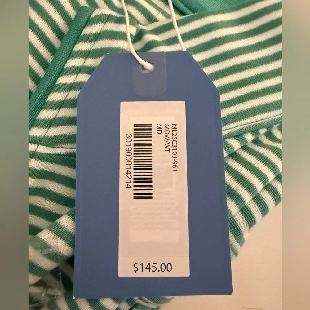 2025 Masters Magnolia Lane Women's Striped Zip Up Jacket - Green & White - Picture 5 of 5